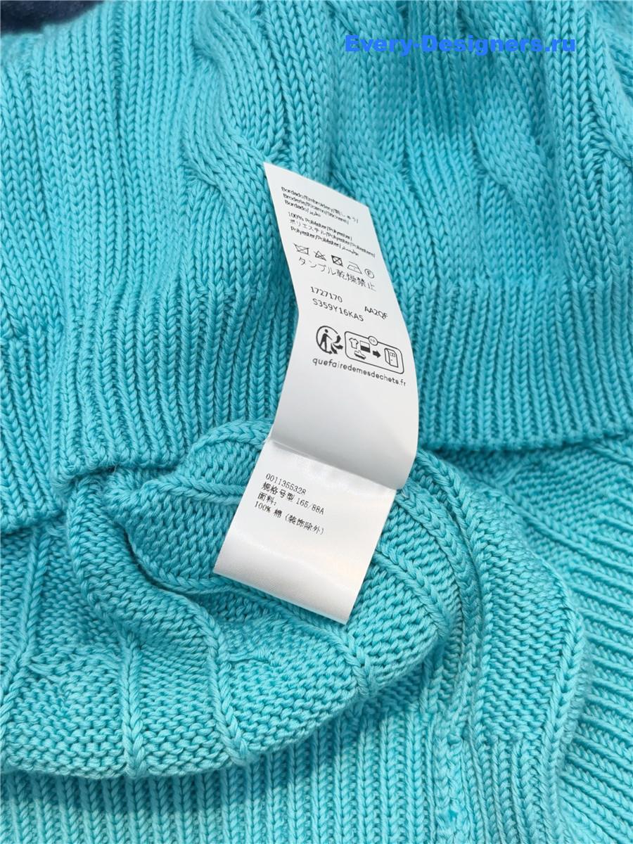 L0ew* blue cable-knit logo-embroidered cardigan