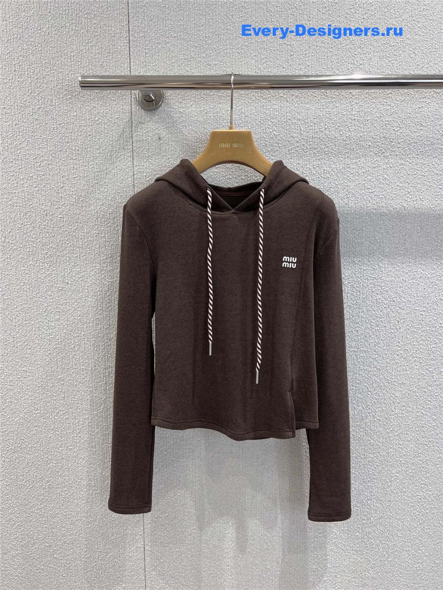 Miu Miu Hoodie Wide-Leg Pants Set