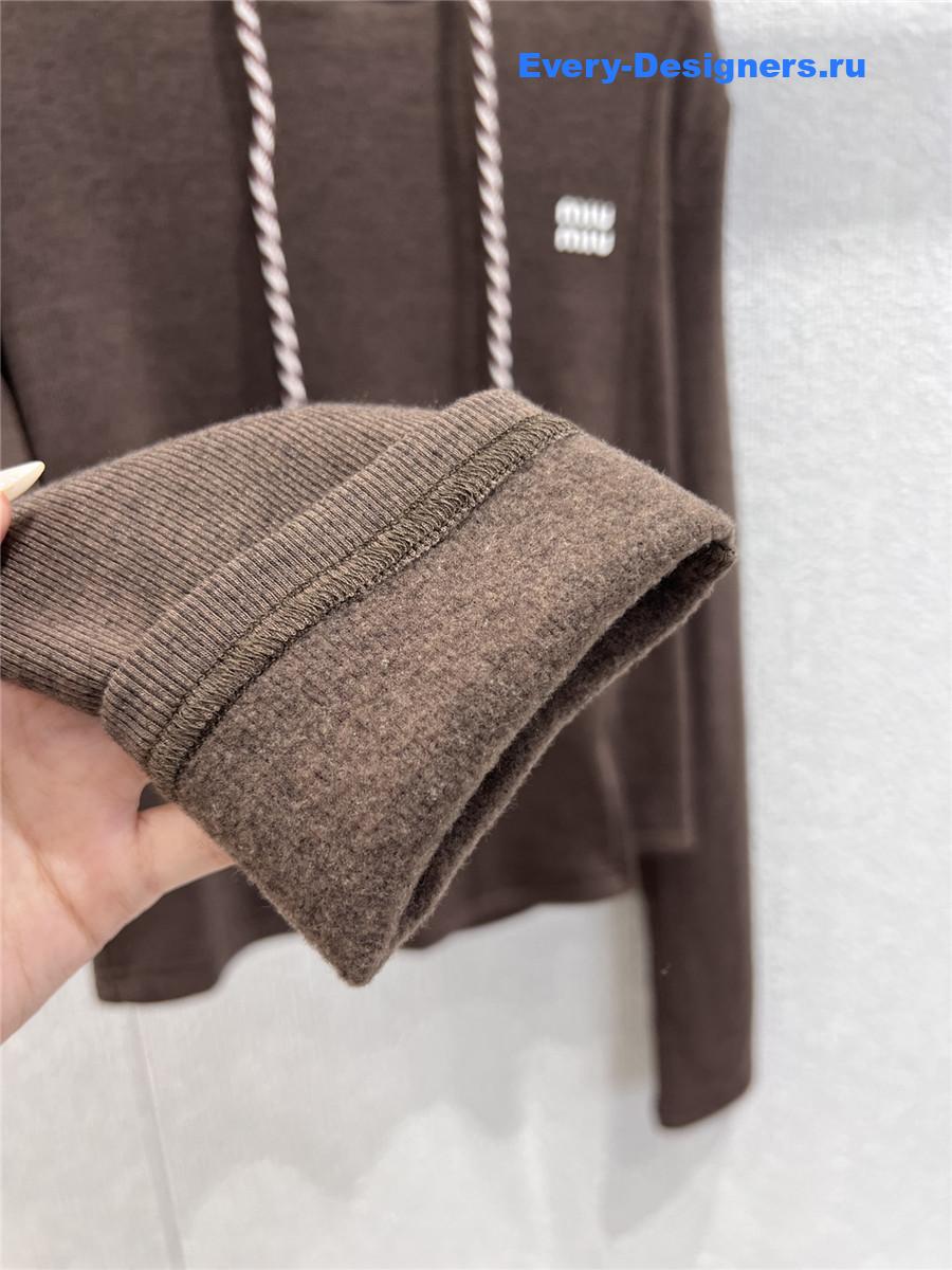 Miu Miu Hoodie Wide-Leg Pants Set