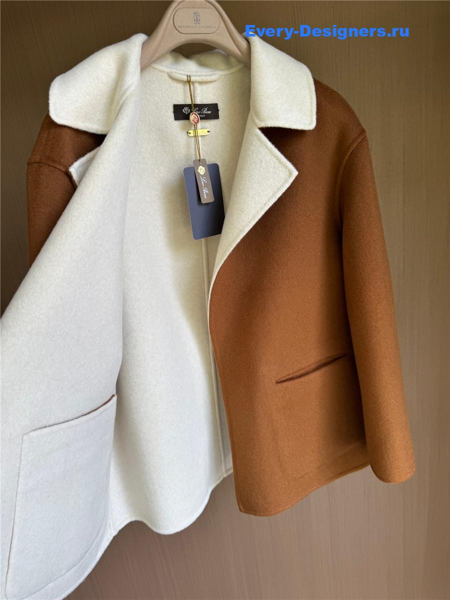 L0r0 P1ana cropped stefan reversible cashmere coat