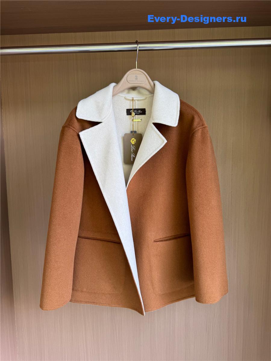 L0r0 P1ana cropped stefan reversible cashmere coat