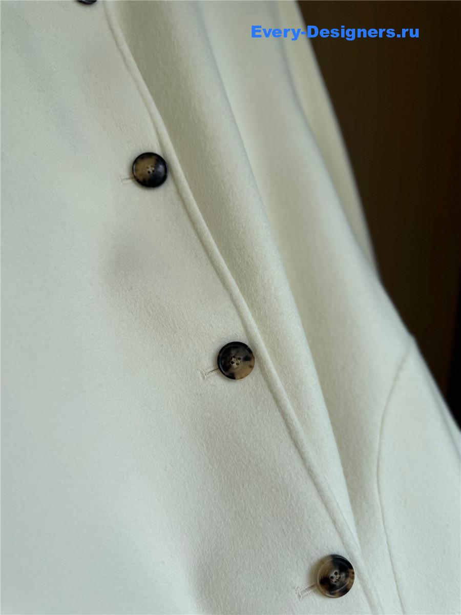 L0r0 P1ana stand collar cashmere beige long coat