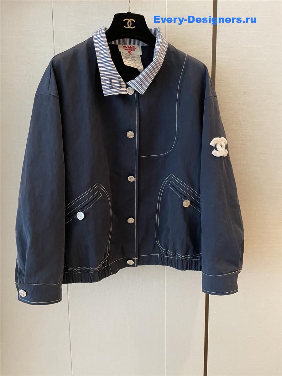 Ch**el dark blue denim loose jacket
