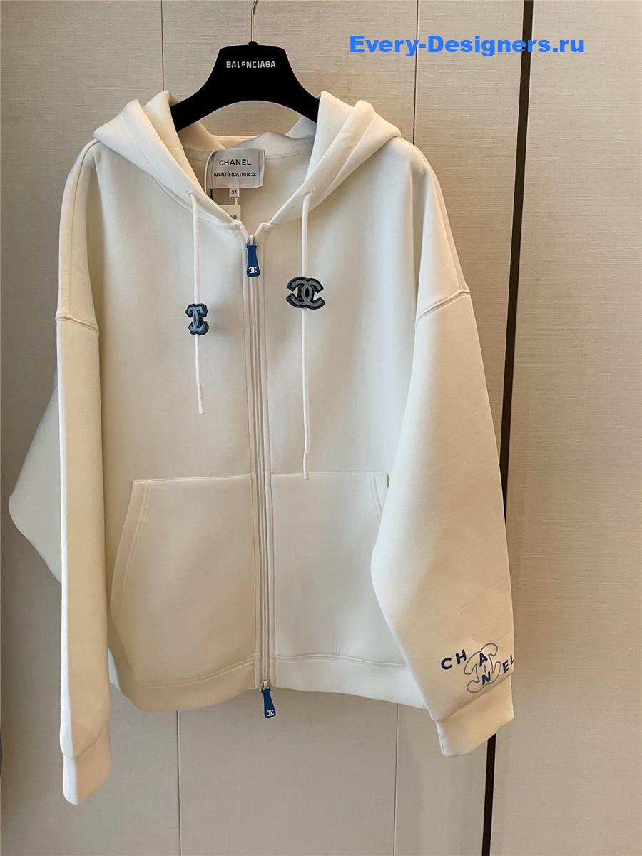 Ch**el cc beige hoodie