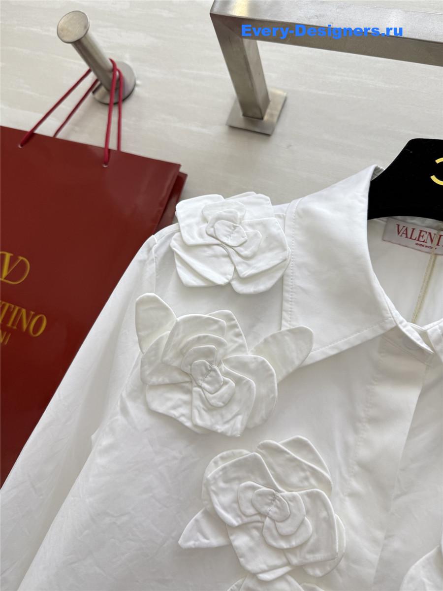 Va1e*ntin0 garavani embroidered compact poplin shirt