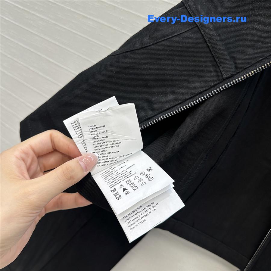 Miu Miu black cropped denim jacket