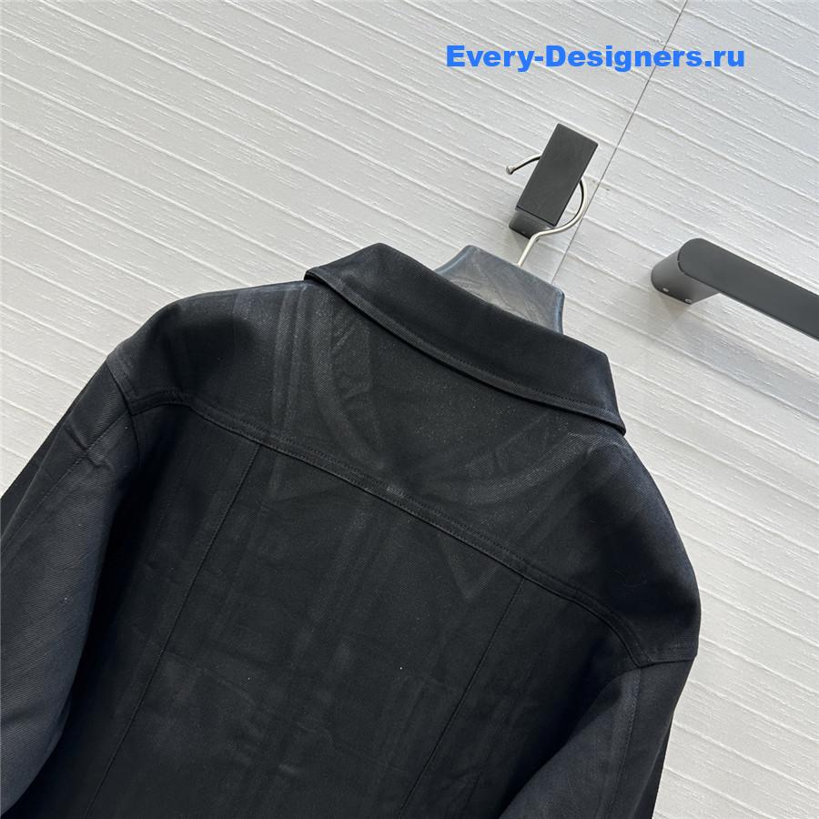 Miu Miu black cropped denim jacket