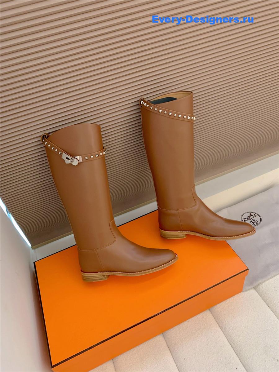 H**me5 kelly buckle brown jumping boot