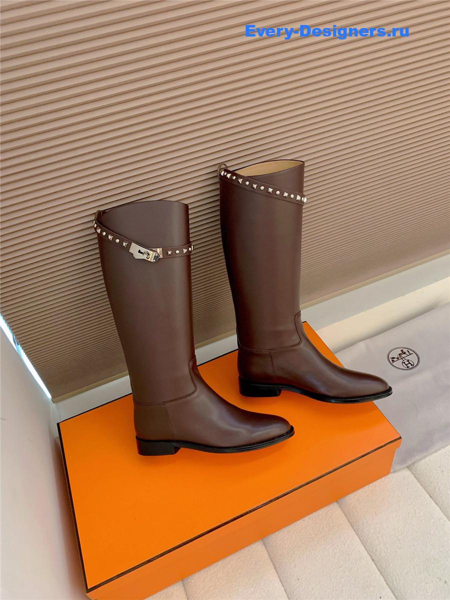 H**me5 kelly buckle burgundy jumping boot