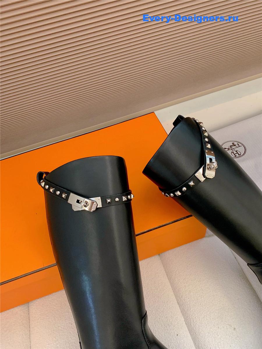 H**me5 kelly buckle black jumping boot