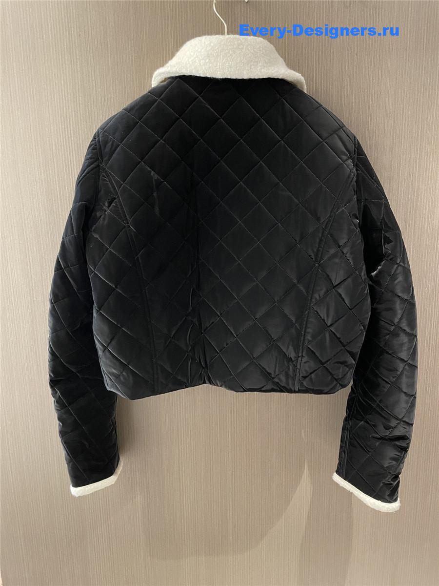 Ch**el black coco neige quilted jacket