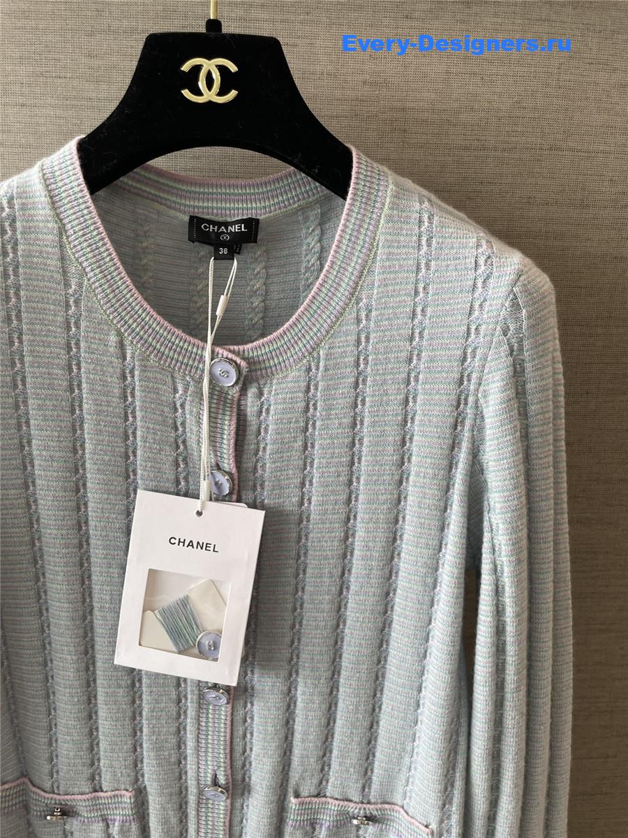 Ch**el light blue cashmere cardigan
