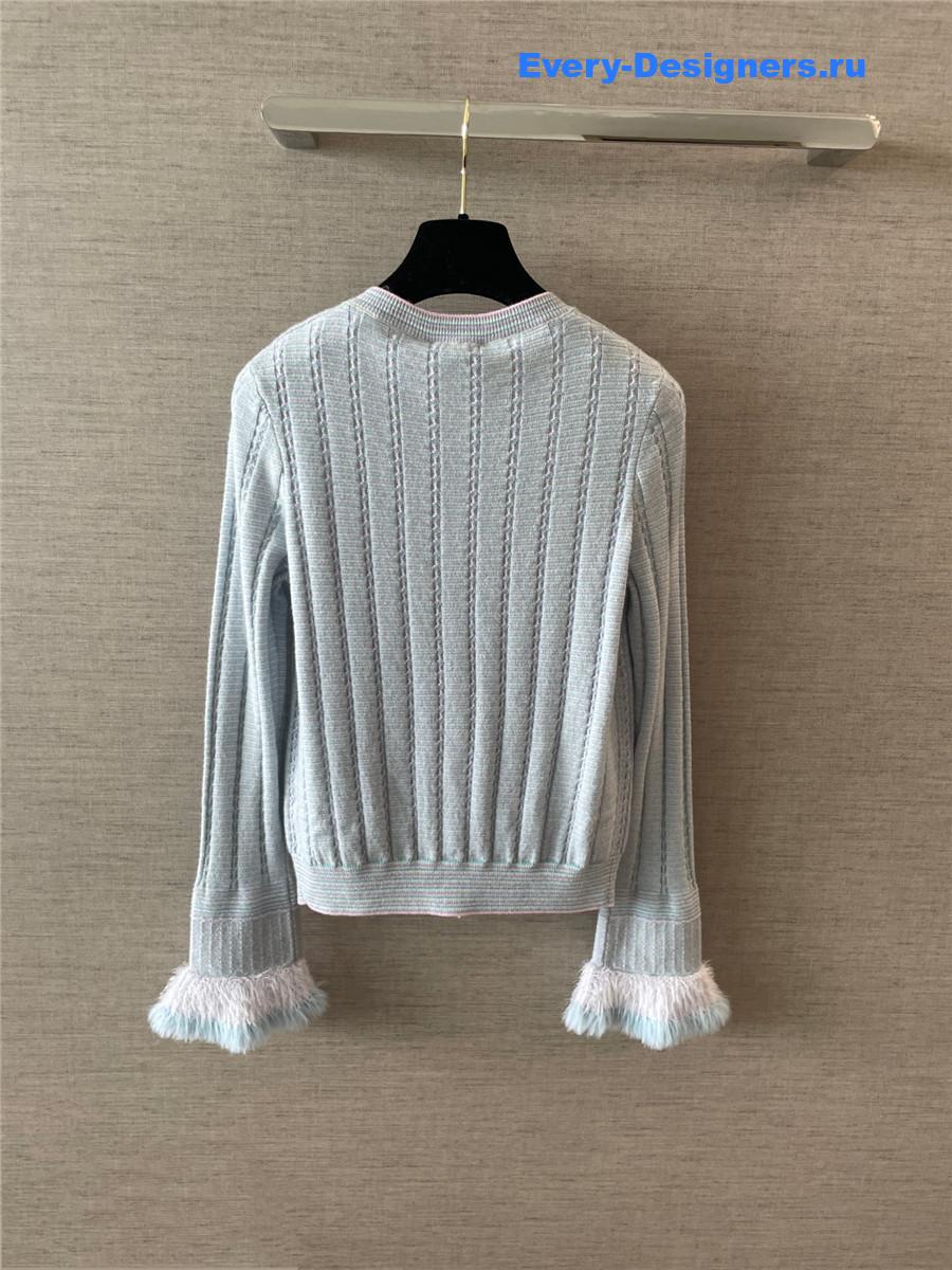 Ch**el light blue cashmere cardigan