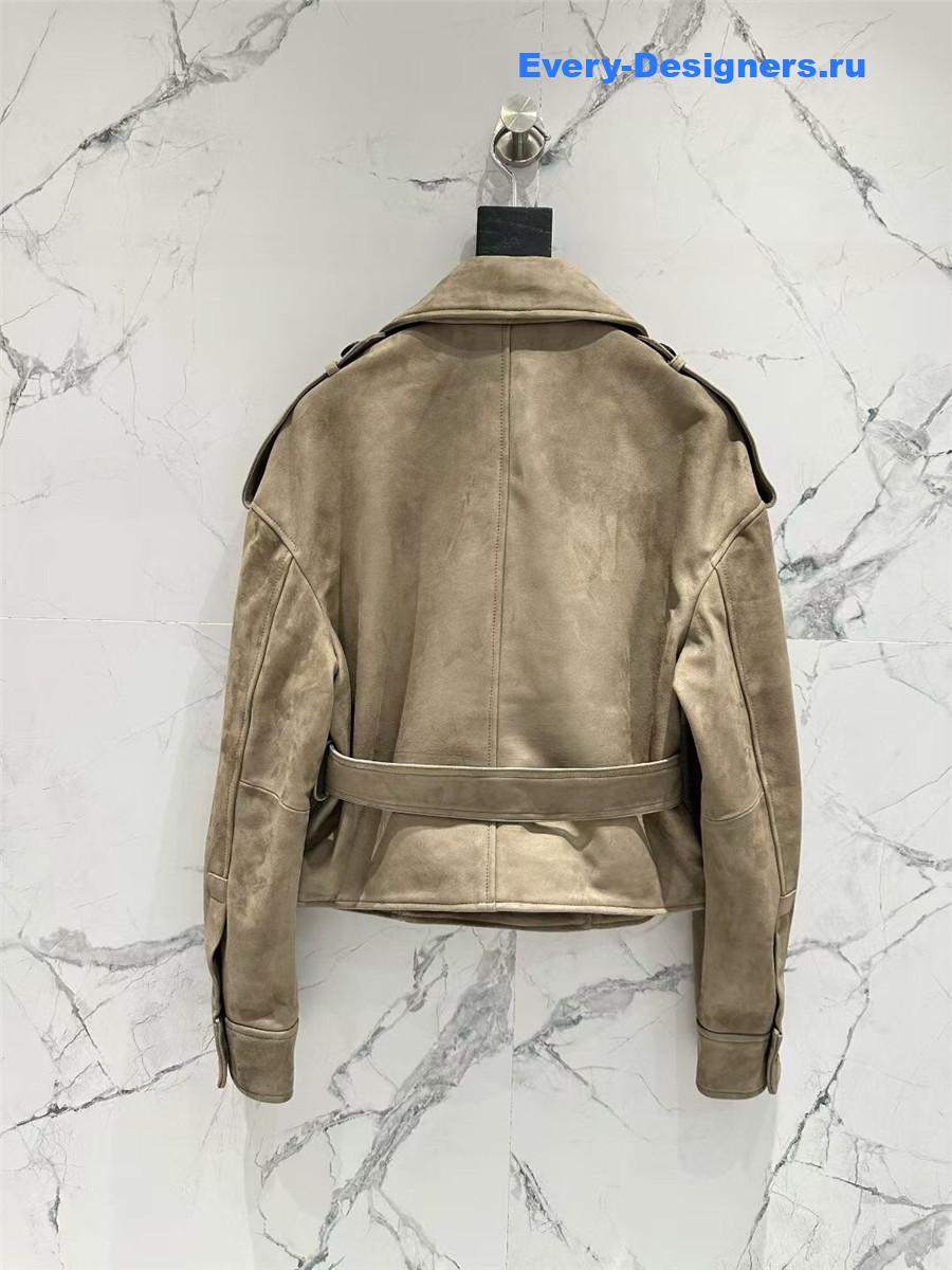 The R0w beige suede trench coat