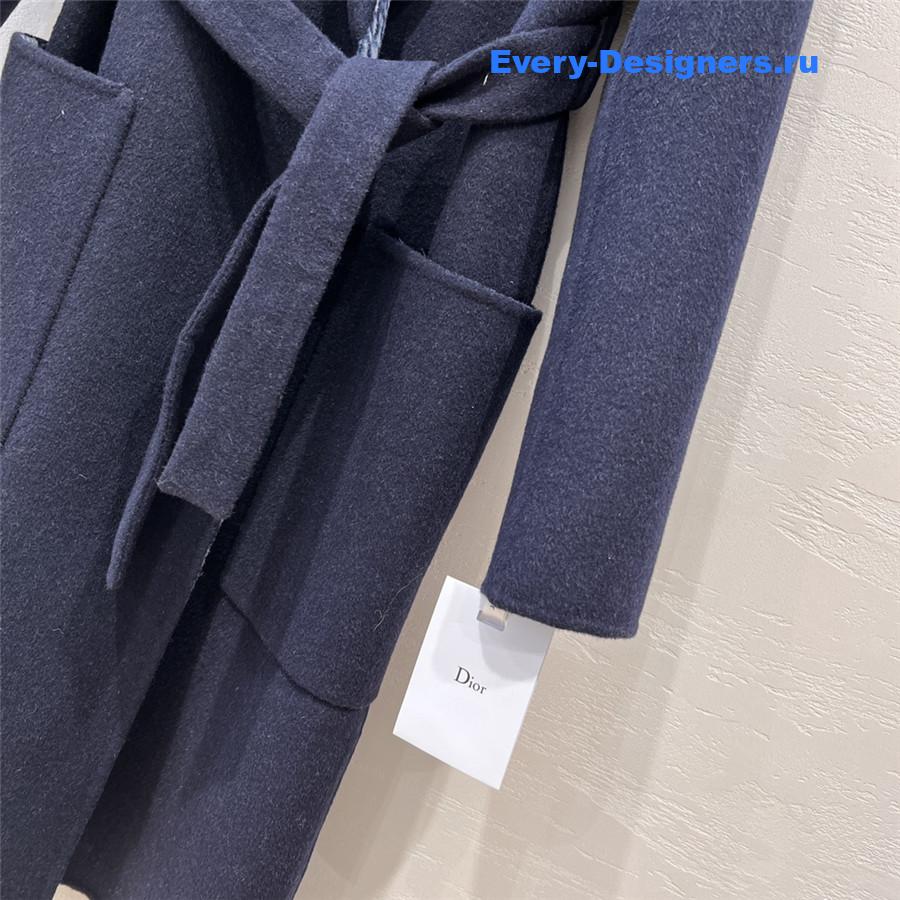 D10r oblique navy blue wool jacket