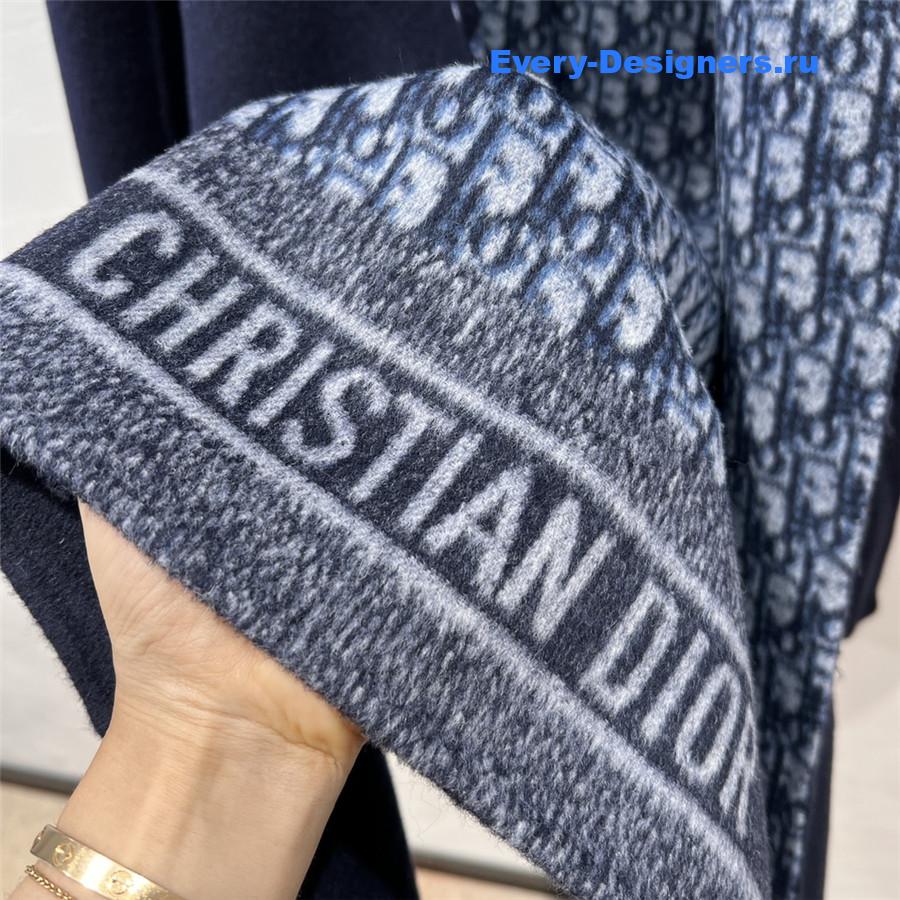 D10r oblique navy blue wool jacket