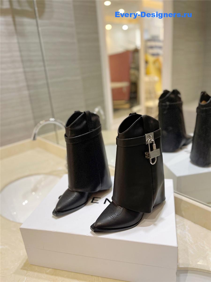 Givenchy Black Shark Lock Ankle Boots