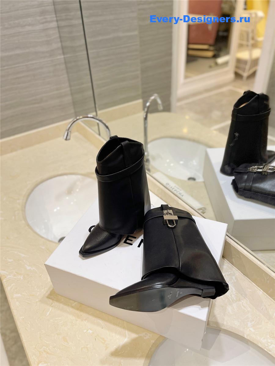 Givenchy Black Shark Lock Ankle Boots