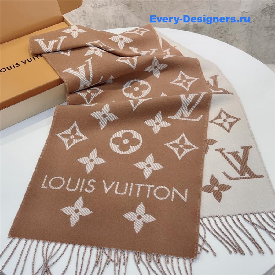 l0vis Vvtt0n lv brown essential shine scarf