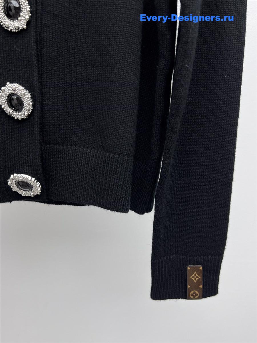 l0vis Vvtt0n black cashmere v-neck cardigan