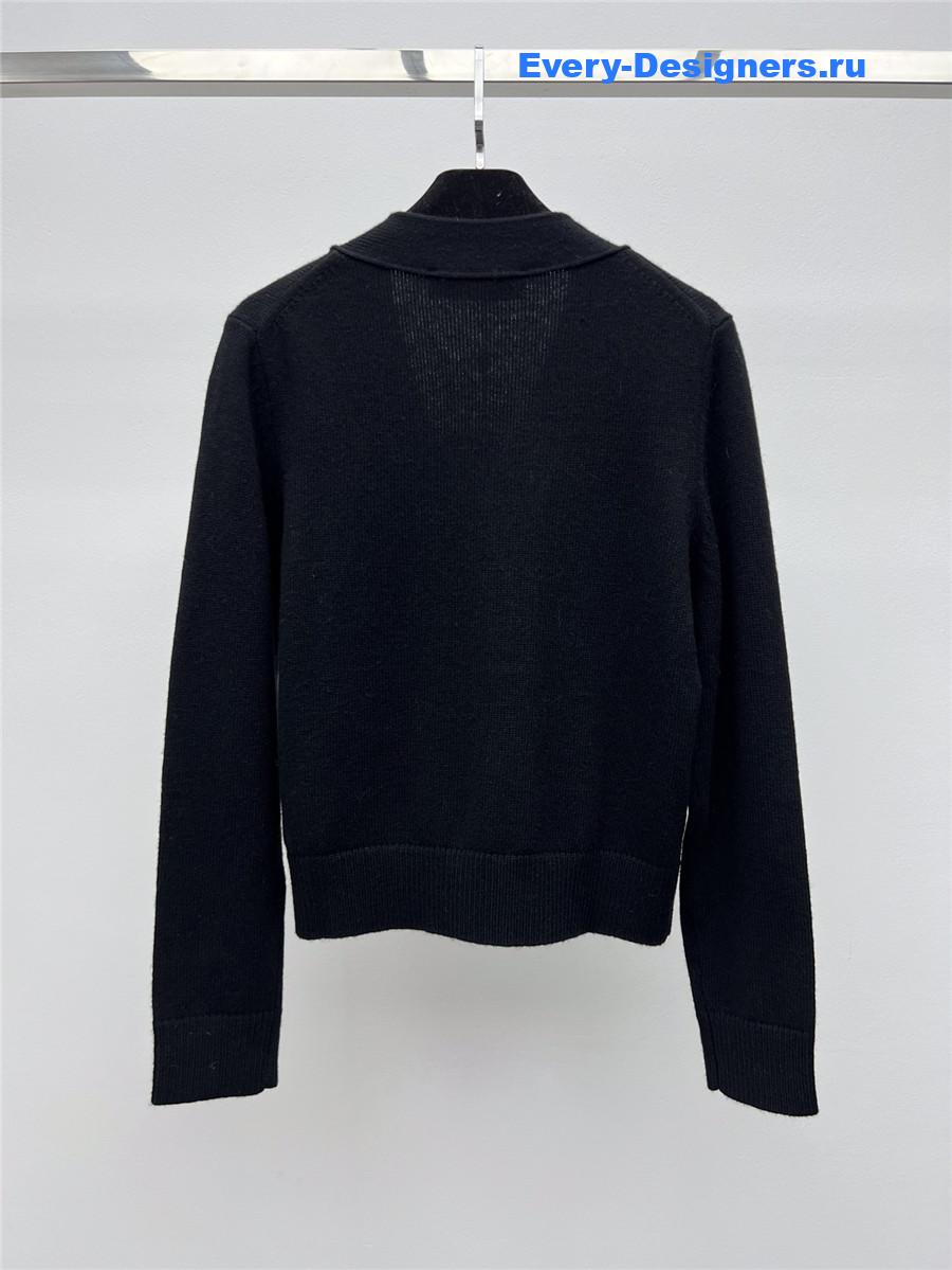 l0vis Vvtt0n black cashmere v-neck cardigan