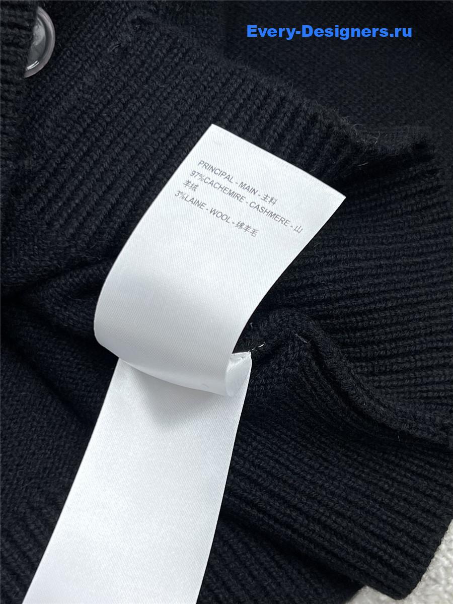 l0vis Vvtt0n black cashmere v-neck cardigan