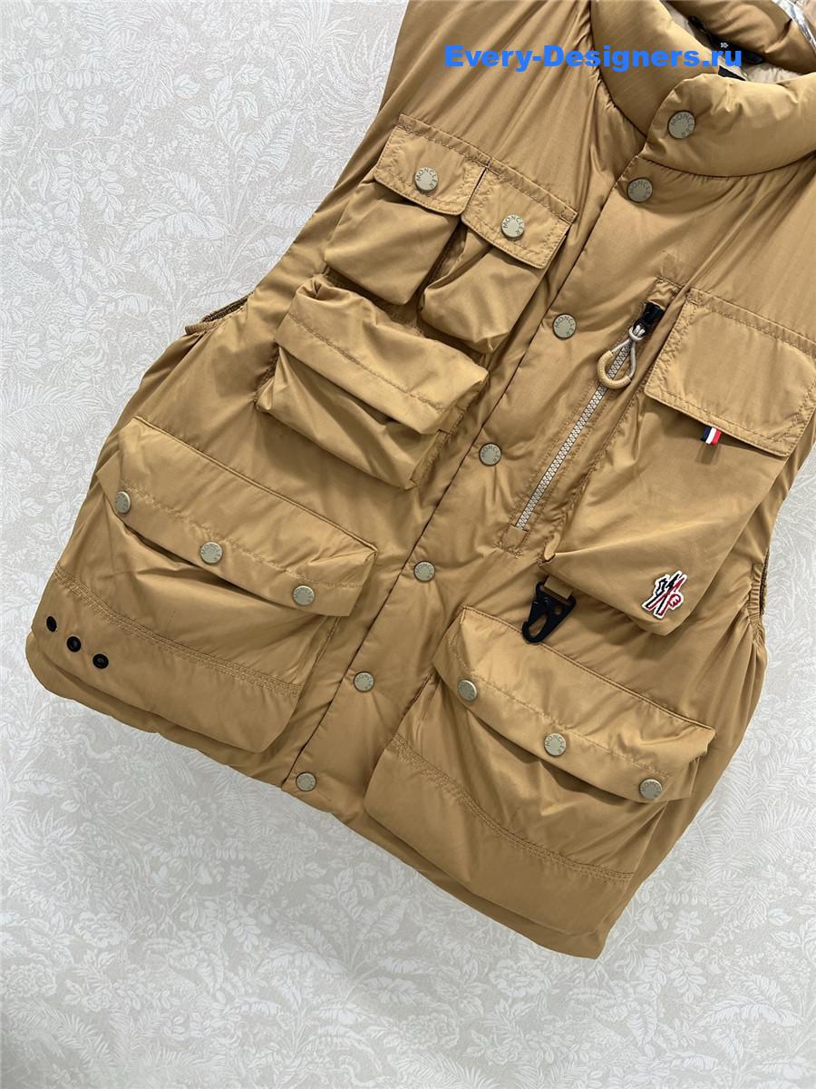 Moncler Light Brown Tongass Down Field Vest