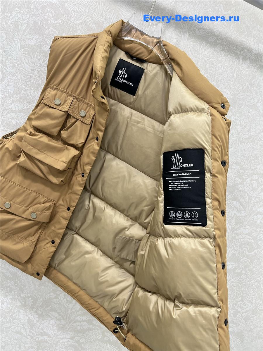 Moncler Light Brown Tongass Down Field Vest