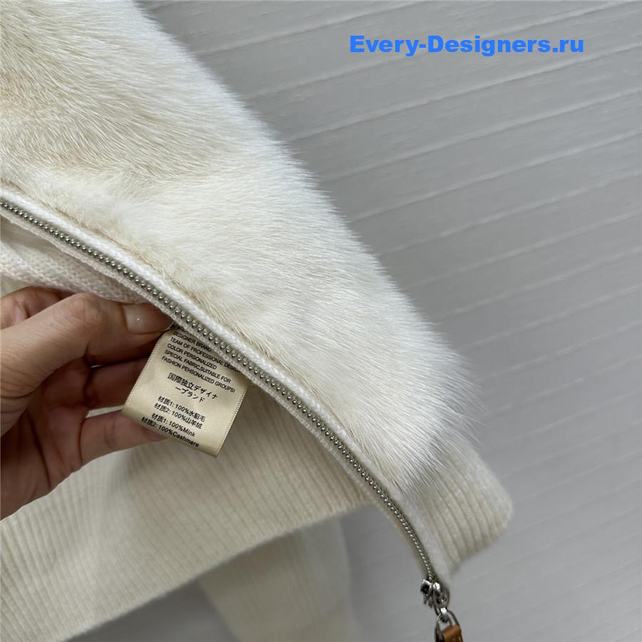 L0r0 P1ana cashmere knit mink fur coat