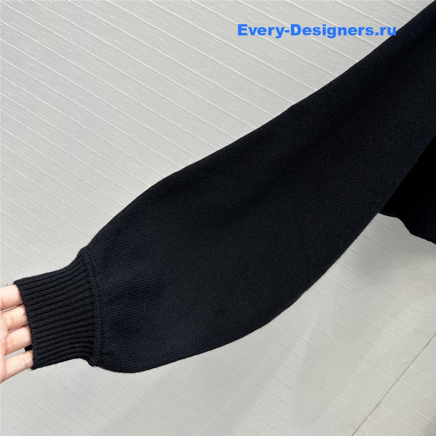 Alaia Black Wool-Cashmere Turtleneck