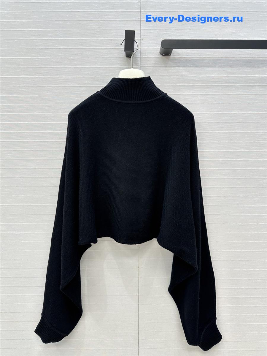 Alaia Black Wool-Cashmere Turtleneck