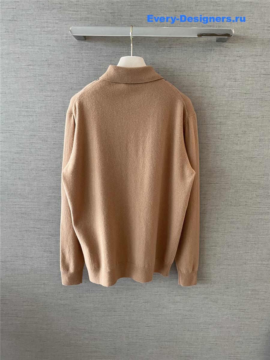 miu miu D1am0nd pattern polo sweater