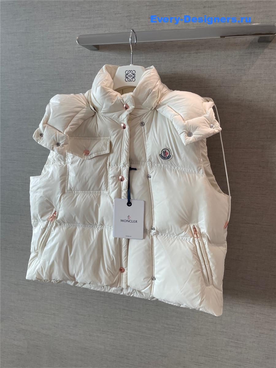 Moncler White Gallinule Down Vest
