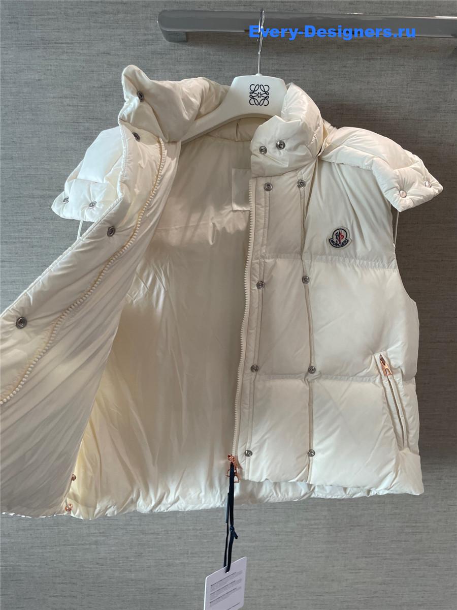 Moncler White Gallinule Down Vest