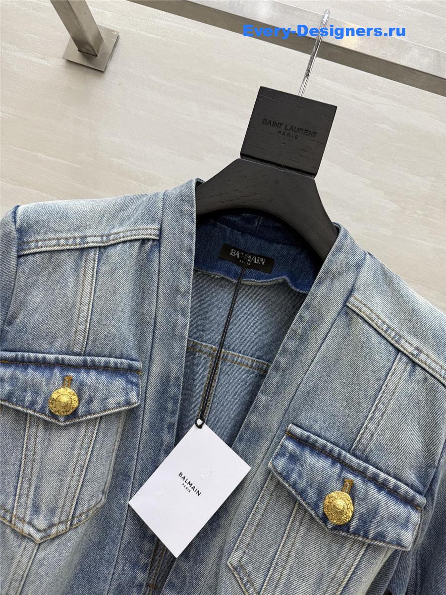 Balmain Belted Denim Jacket