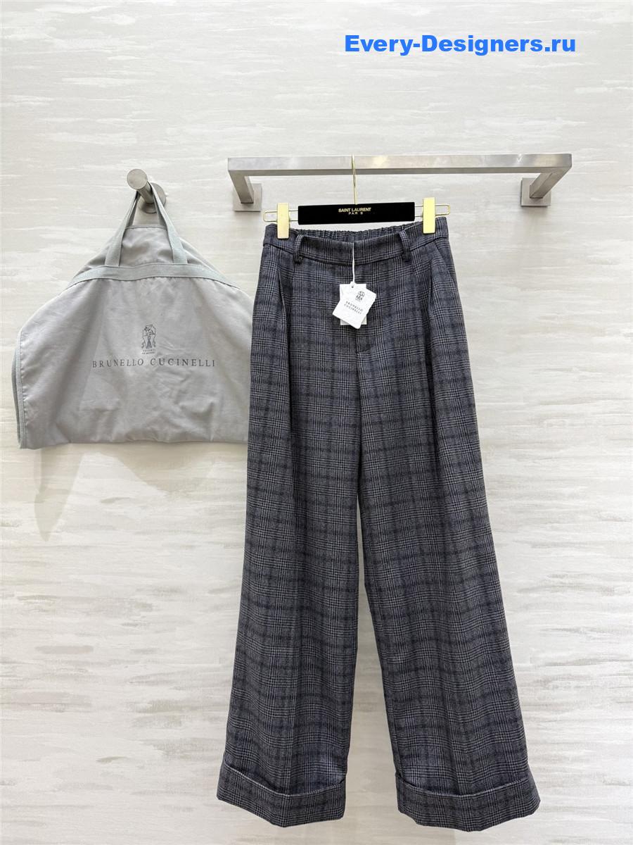 BC Plaid Wool Trousers