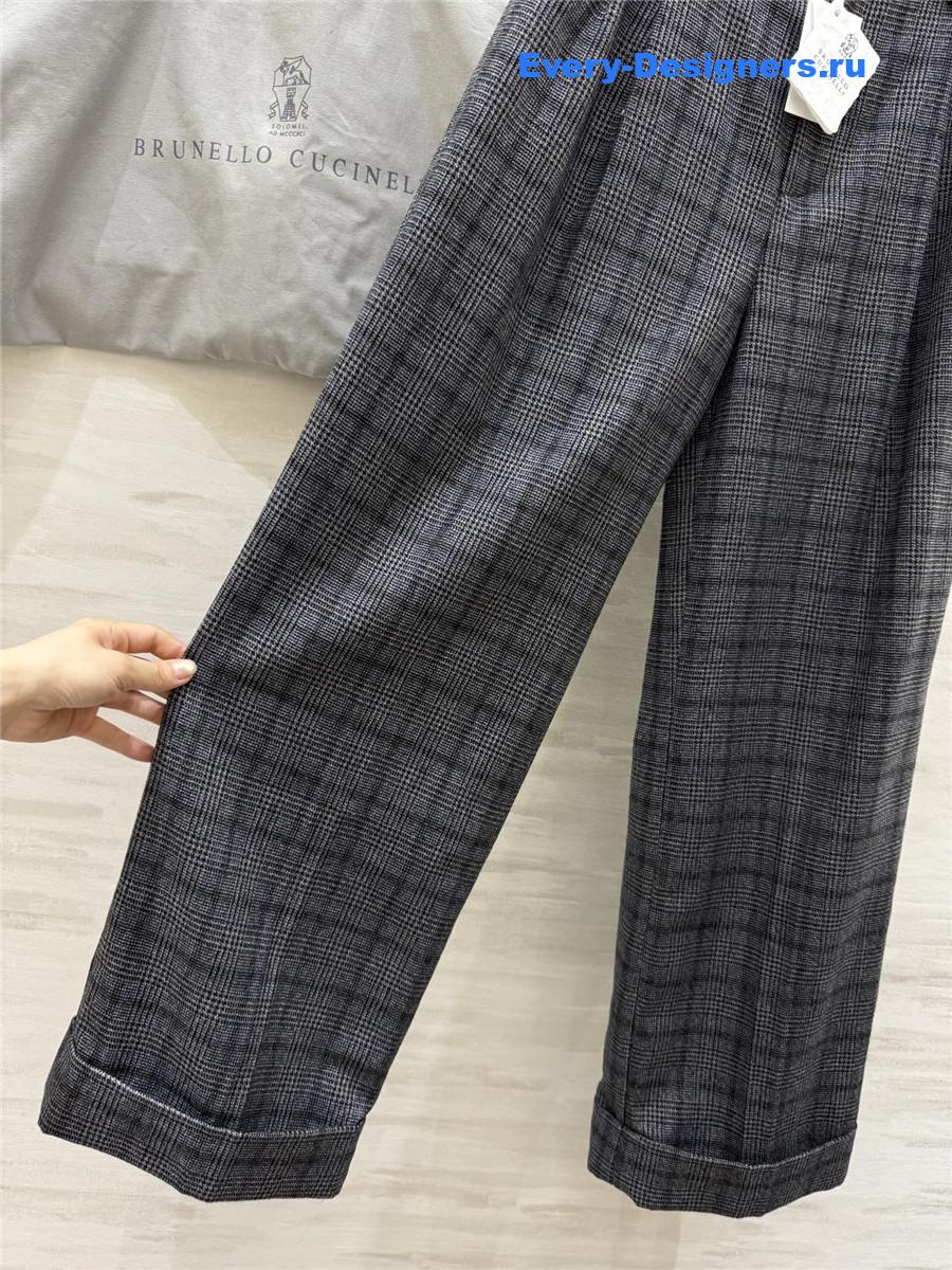 BC Plaid Wool Trousers