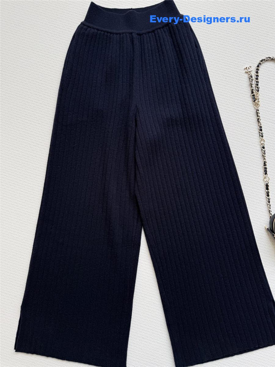 L0r0 P1ana black cashmere wide-leg pants