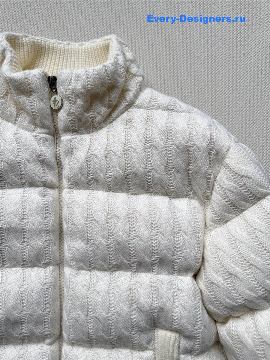 Moncler White Cotton-blend down jacket