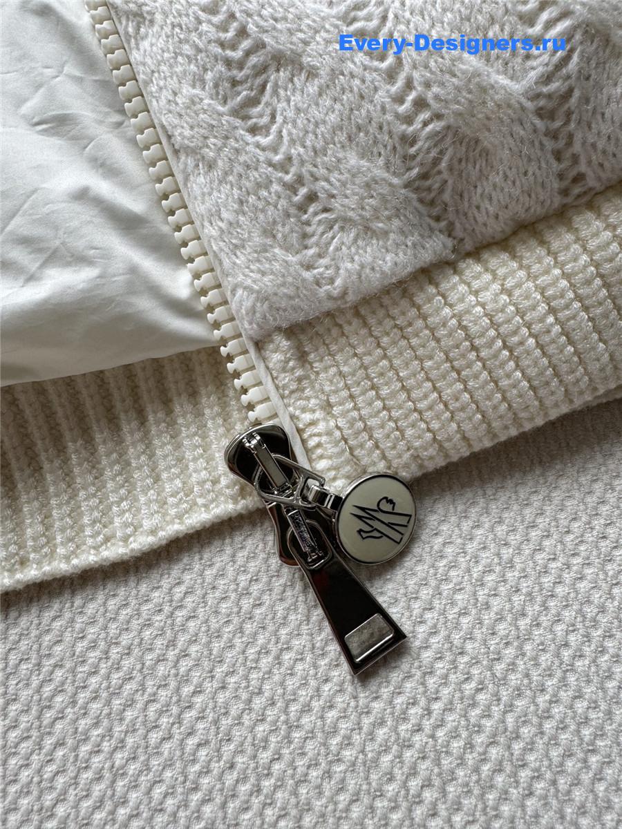 Moncler White Cotton-blend down jacket