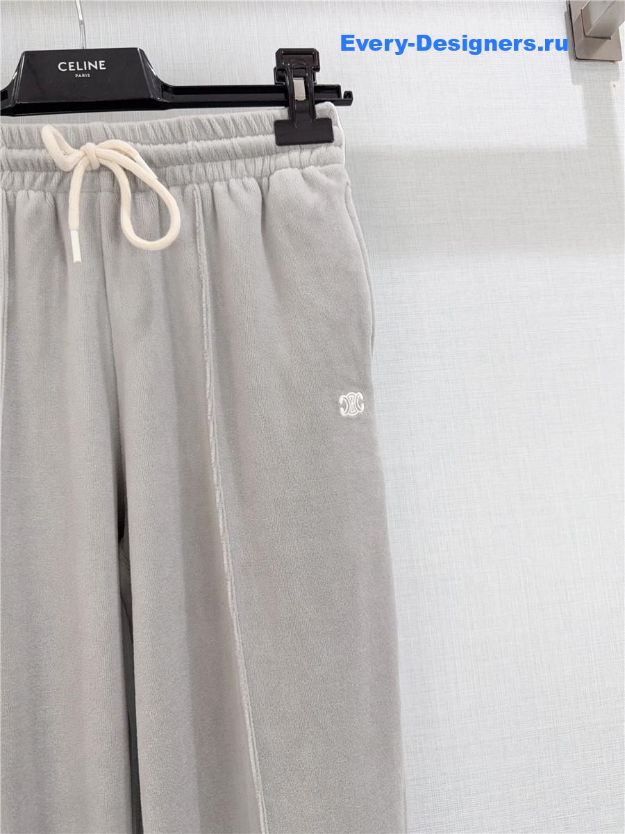 Ce1i*e grey velvet track pants