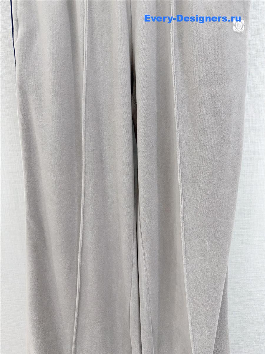 Ce1i*e grey velvet track pants