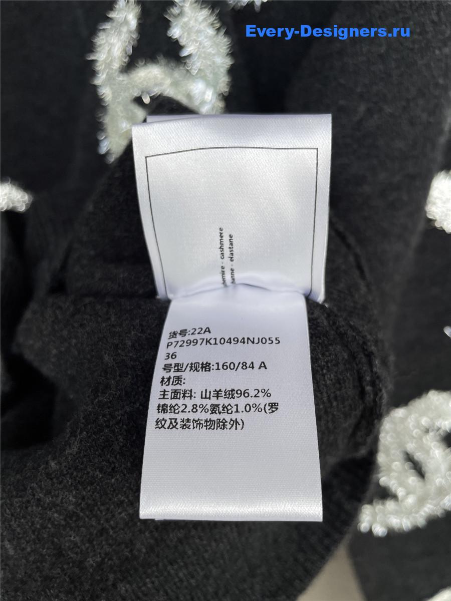 Ch**el sequin cc black cardigan