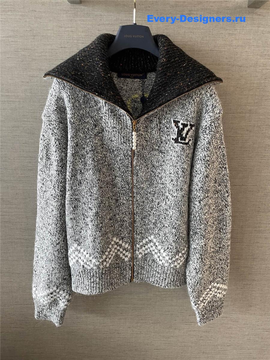 l0vis Vvtt0n zippered knitted blouson