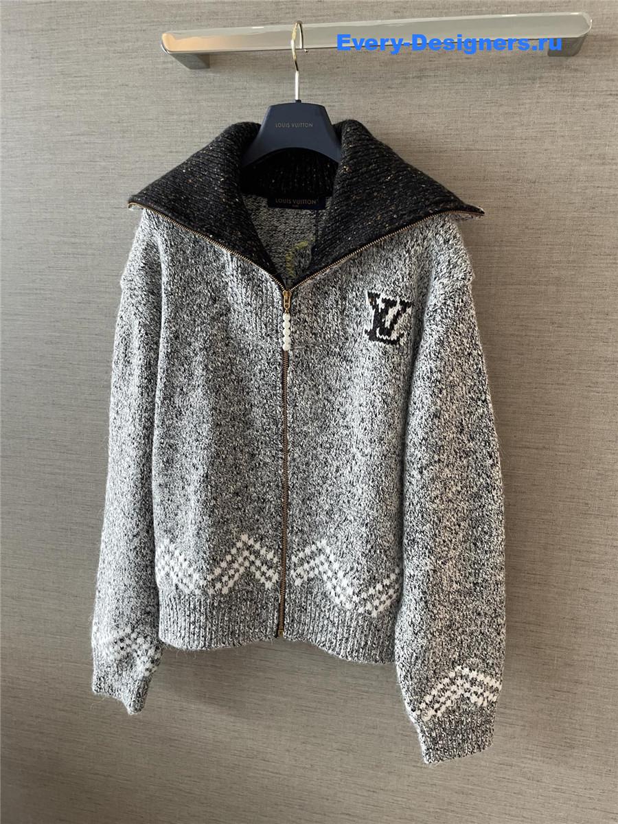 l0vis Vvtt0n zippered knitted blouson