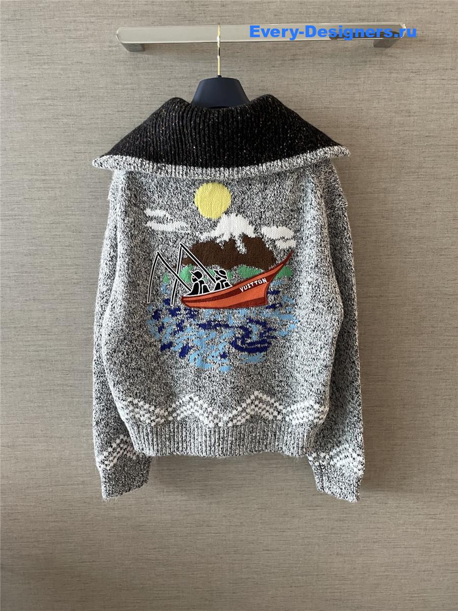 l0vis Vvtt0n zippered knitted blouson