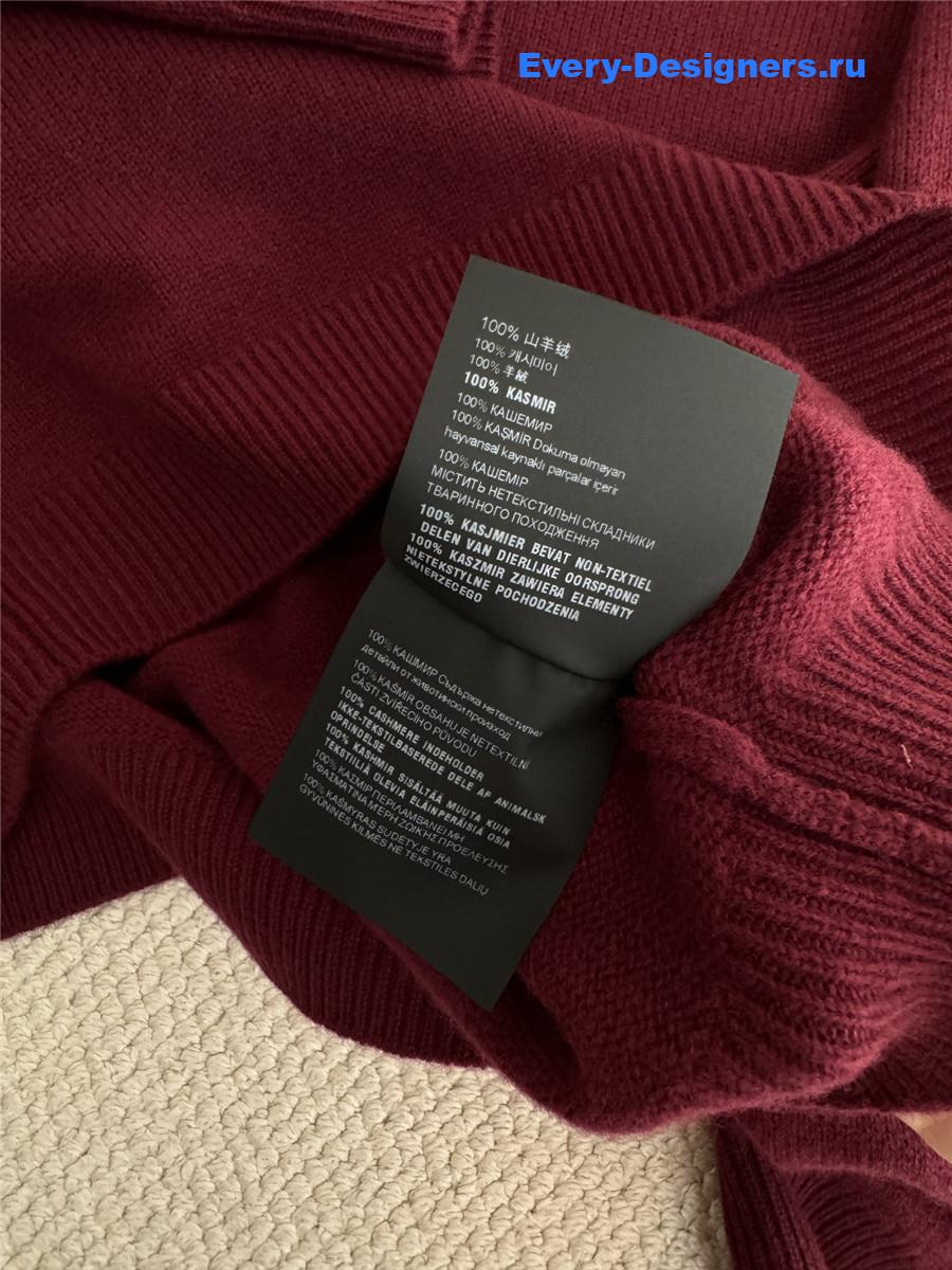 Miu Miu Amaranth Red/maize Yellow Cashmere Polo Sweater