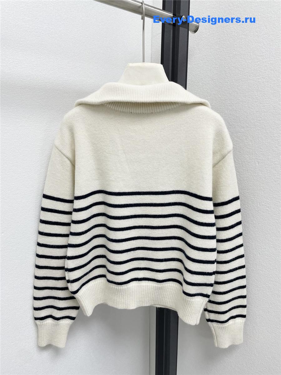 Ce1i*e logo striped long sleeve sweater