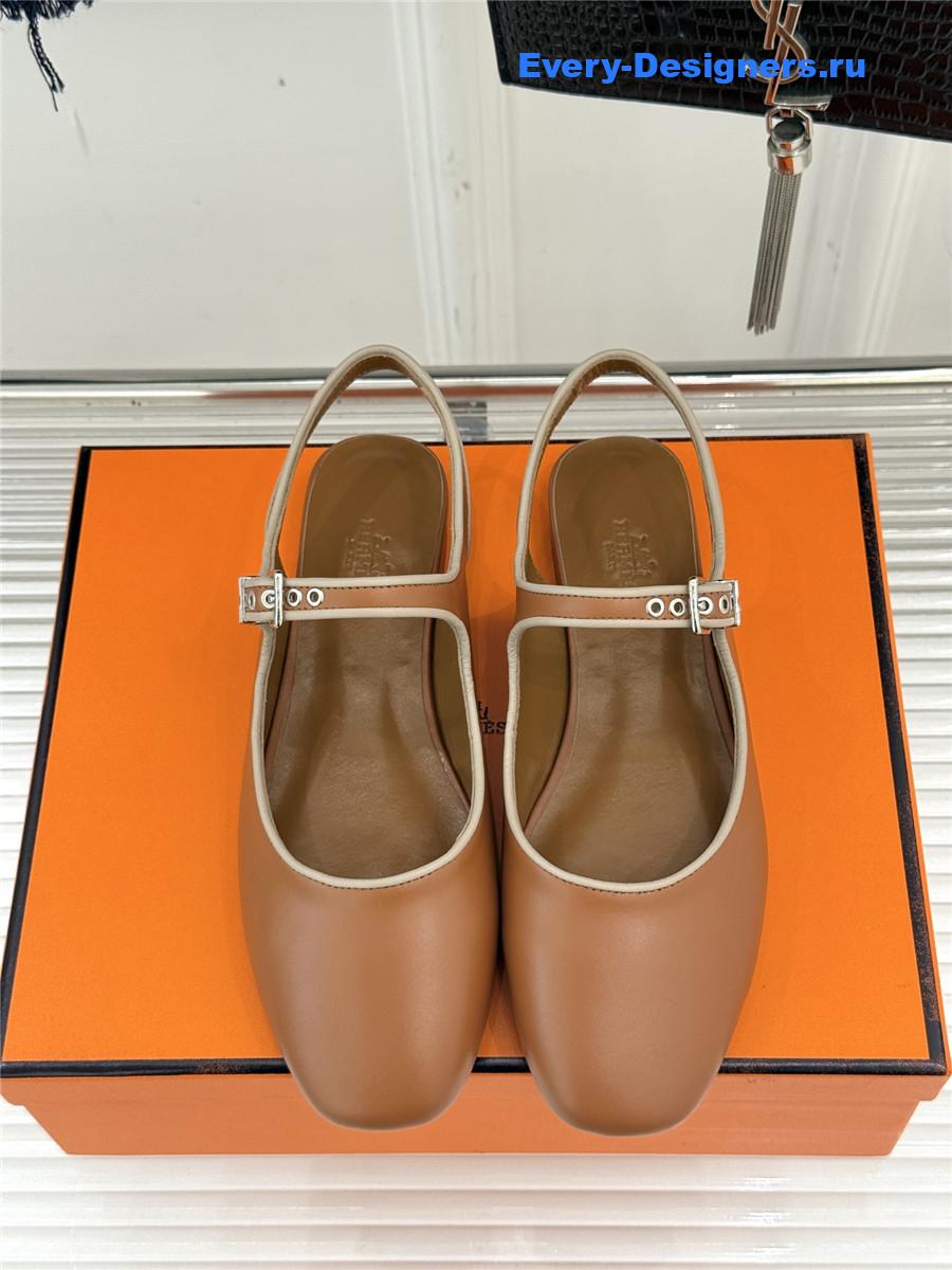 H**me5 brown kleo slingback sandals