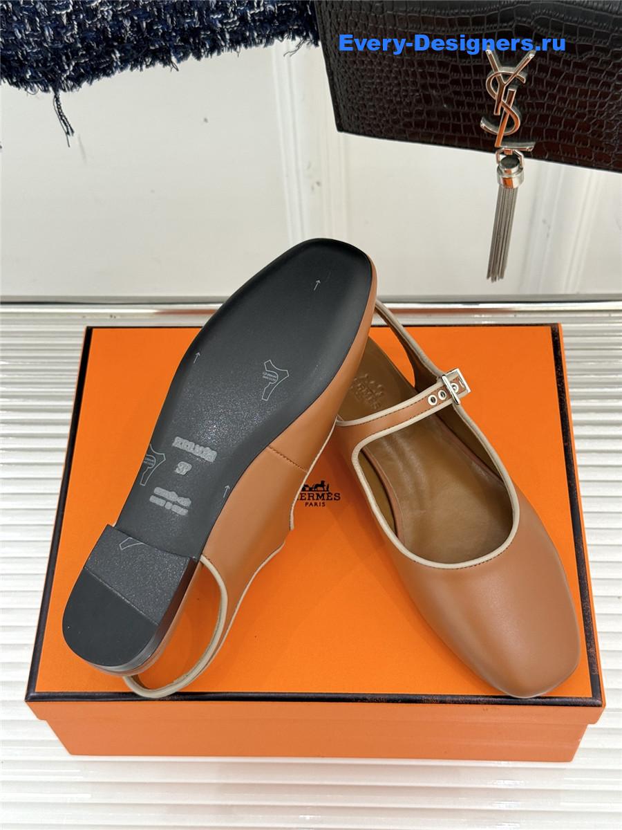 H**me5 brown kleo slingback sandals